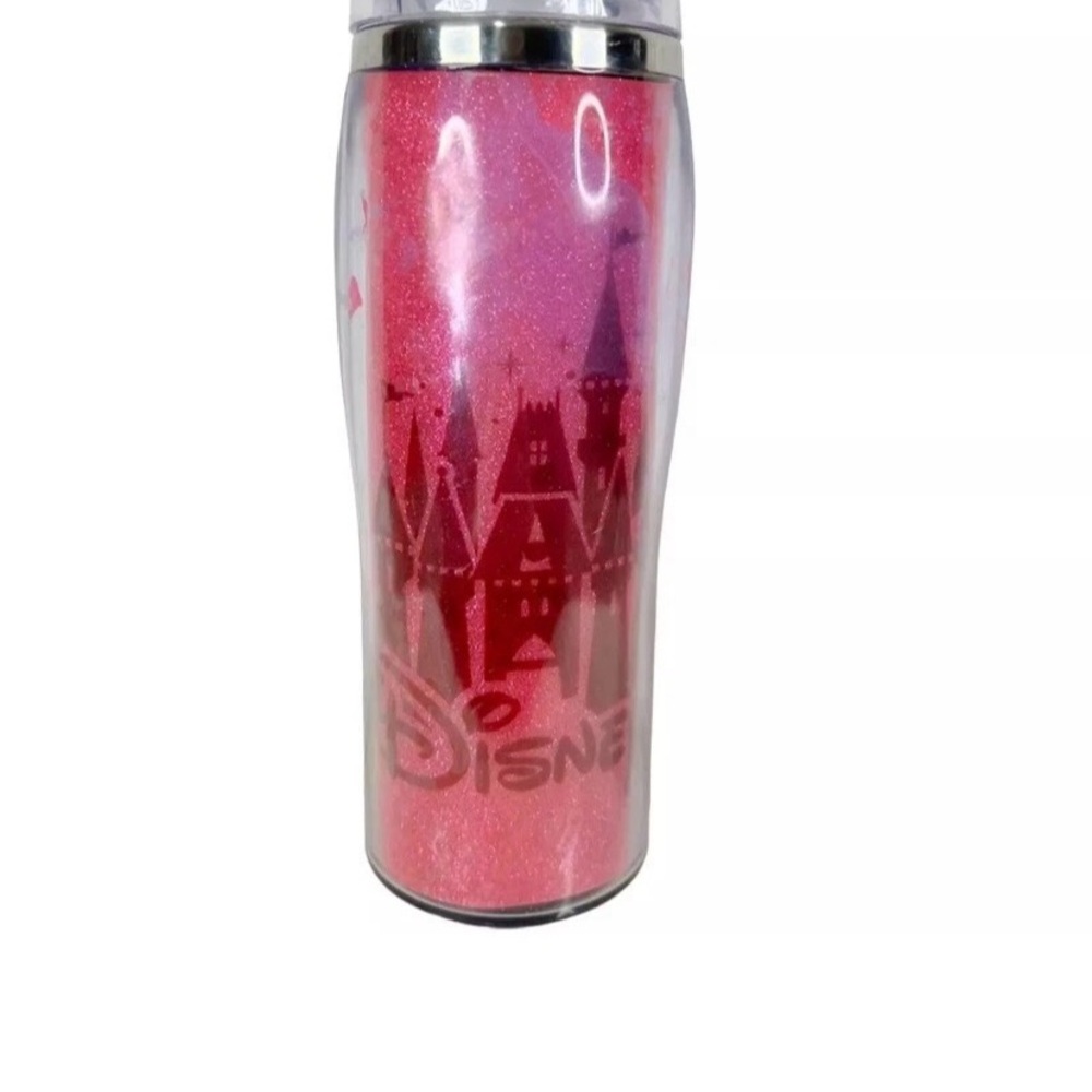 Disney Pink Glitter Castle Tumbler